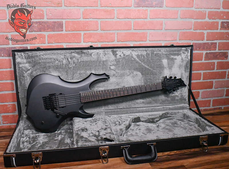 ESP LTD F Black Metal Black Satin w/ESP Form Fit hardshell Case