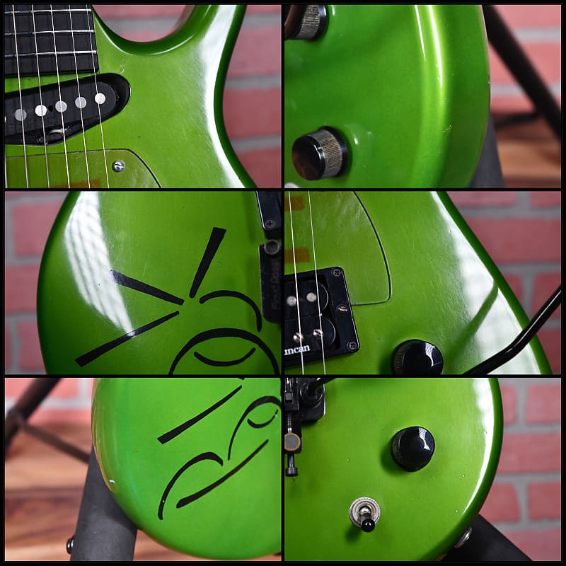 Hamer USA SS2 “BK” Custom Steve Stevens Signature  Metallic Green with Black “BK” Lettering 1987 w/OHSC