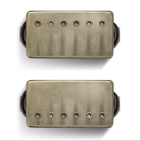 Bare Knuckle Crawler Set Aged Raw Nickel Covers w/Aged Nickel Bolts Alnico 4/Alnico 5 Magnets 53mm Trem Spacing