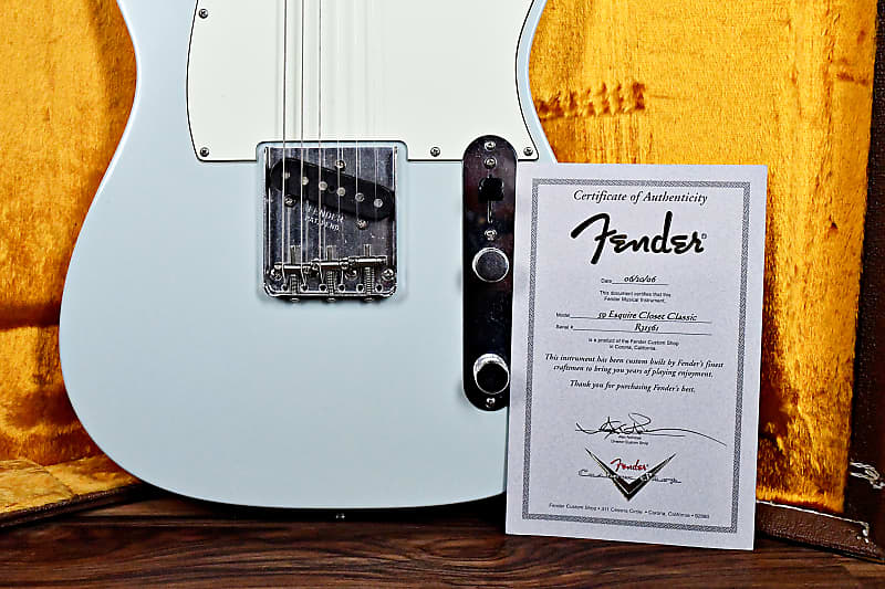 Fender Custom Shop '59 Esquire Closet Classic 2006 - Faded Lake Placid Blue w OHSC, Case Candy and COA