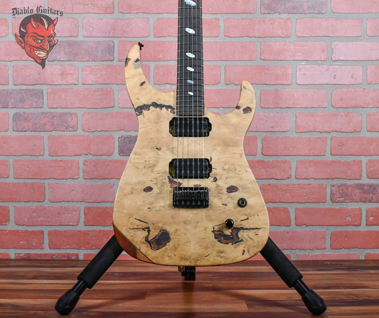 Caparison Limited Run Custom Line 25th Anniversary Dellinger II FX/BBMB3 Buckeye Burl Top Natural Matt Japan 2021 w/OSSC