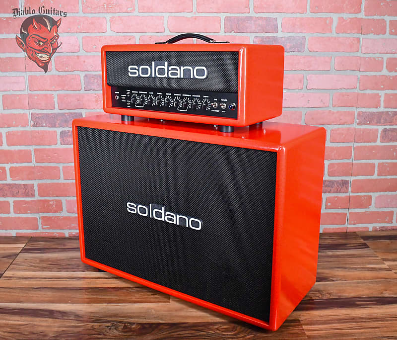 Soldano Custom Shop SLO30 30Watt All Tube Head w/ Matching 2x12 Cab Red Sparkle Tolex With Black Grill and Black Chicken Head Knobs