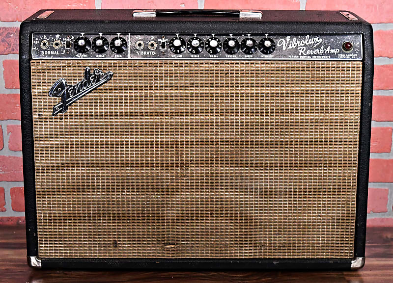 Fender Vintage 1966 Vibrolux Reverb Black Panel 2-Channel 35w 2 x 10" Combo includes Factory Cover