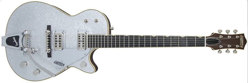 
                      
                        Gretsch G6129T-59 Vintage Select ‘59 Silver Jet with Bigsby Silver Sparkle 2023 w/OHSC
                      
                    