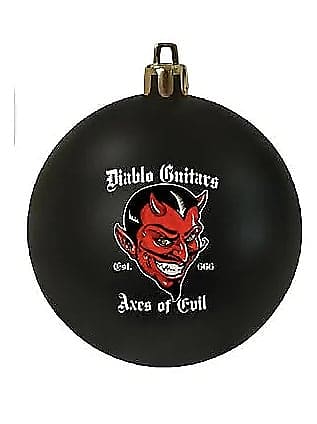 Diablo Guitars "Axes Of Evil" Christmas Tree  Ornament X-Mas Ball  Black