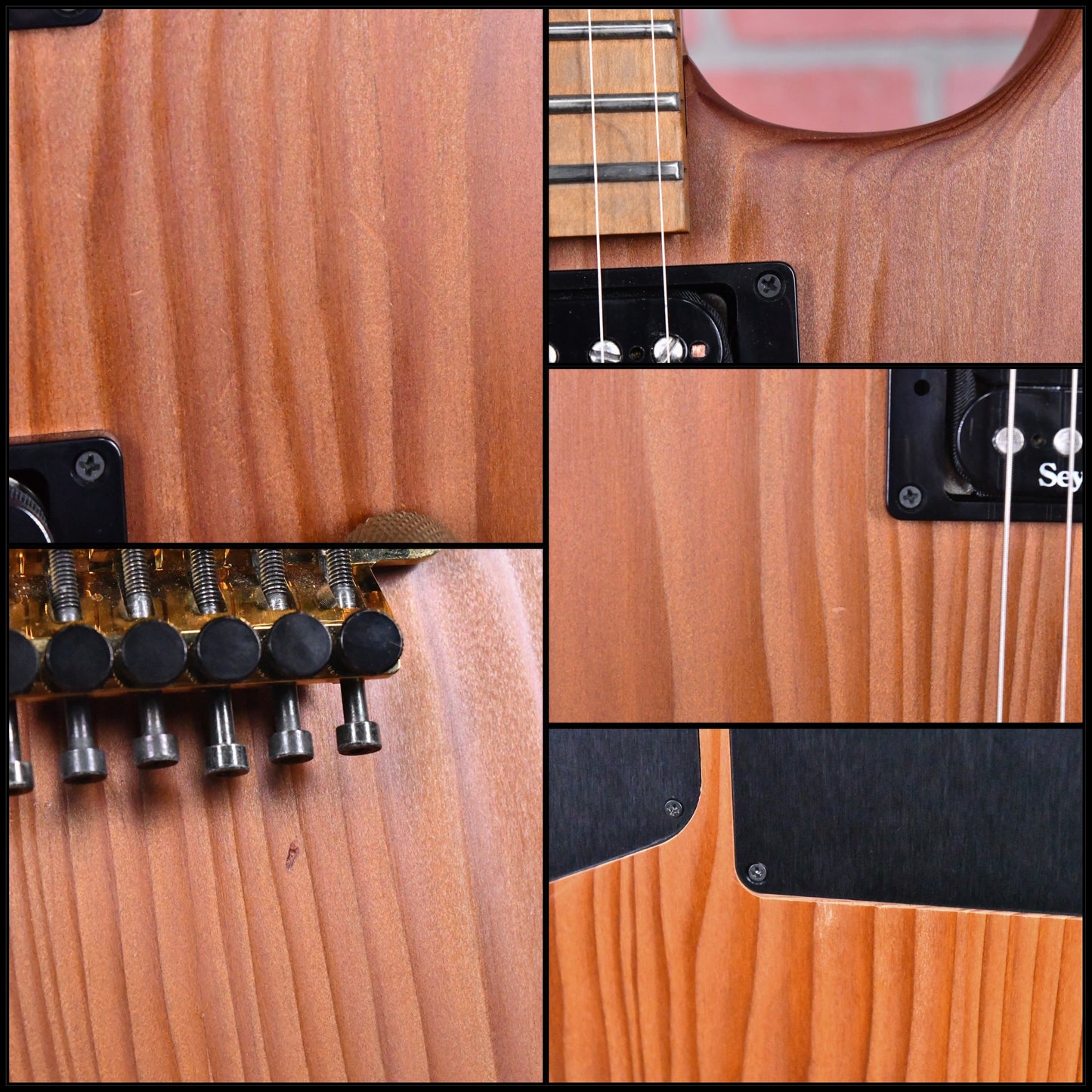 Charvel USA Custom Shop Music Zoo Exclusive Carbonized Recycled Redwood San Dimas Natural Oiled 2012 w/hardshell Case