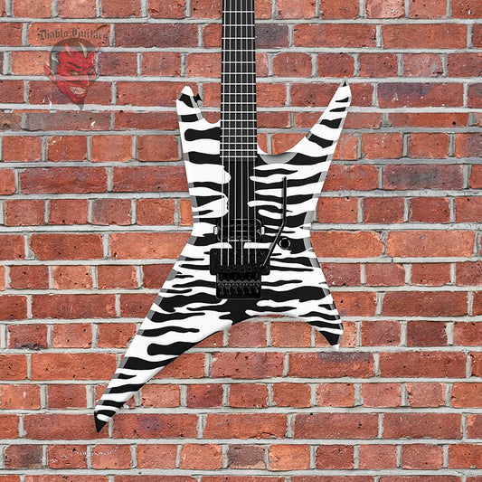 (Pre-Order) Jackson Custom Shop "Zebra Warrior Princess" 1-Hum Zebra Reverse Matching Headstock Stainless Frets 2025