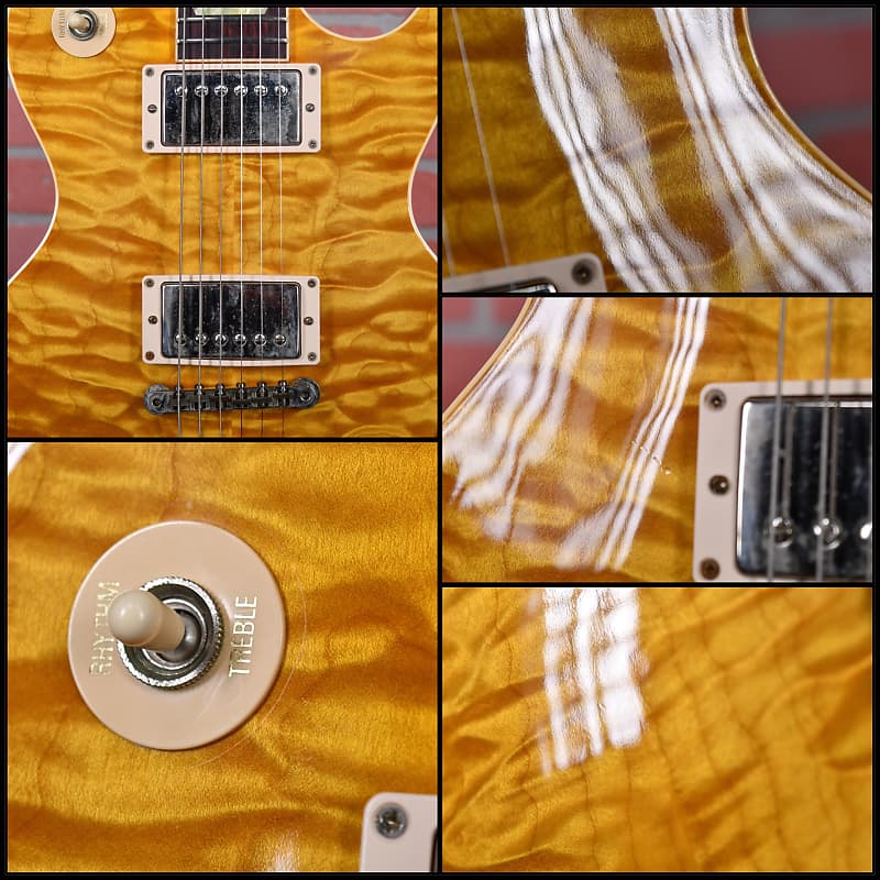 Gibson Custom Shop Historic Les Paul Standard Korina Custom Order 5A Quilt Maple Top Transparent Amber 1998 w/OHSC