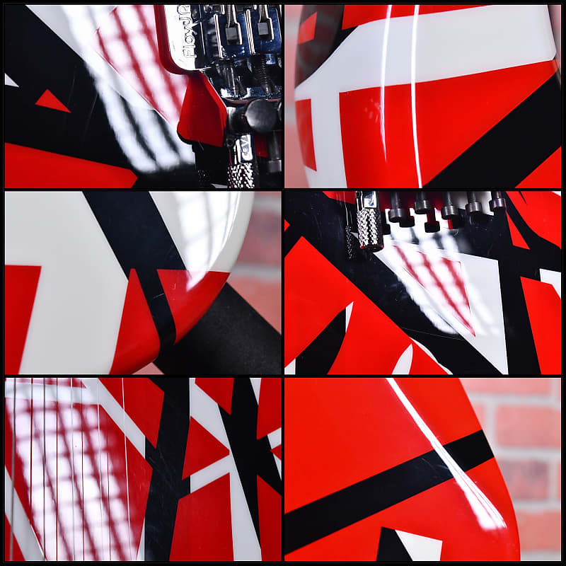 Charvel USA EVH Art Series Red / White / Black Stripes 2005 w/OHSC