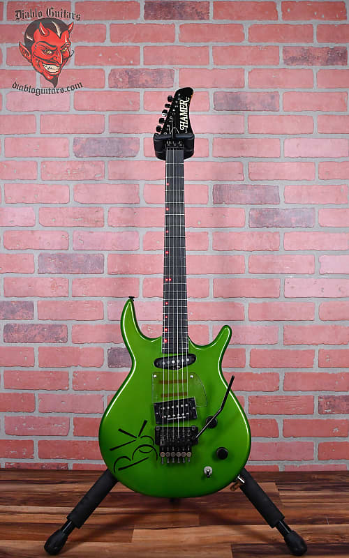 
                      
                        Hamer USA SS2 “BK” Custom Steve Stevens Signature  Metallic Green with Black “BK” Lettering 1987 w/OHSC
                      
                    
