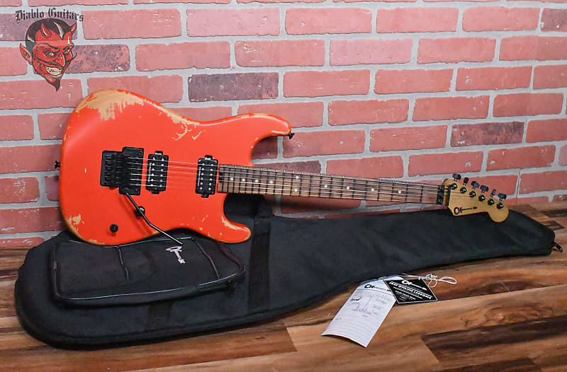 Charvel Pro-Mod Relic San Dimas Style 1 HH FR PF Weathered Orange 2024 w/Gigbag