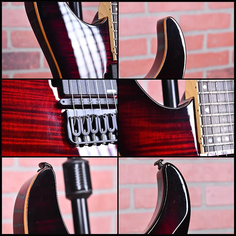 Schecter Banshee 6 Active Flame Maple Top Crimson Red Burst Fishman Triple Play Installed W/OSSC