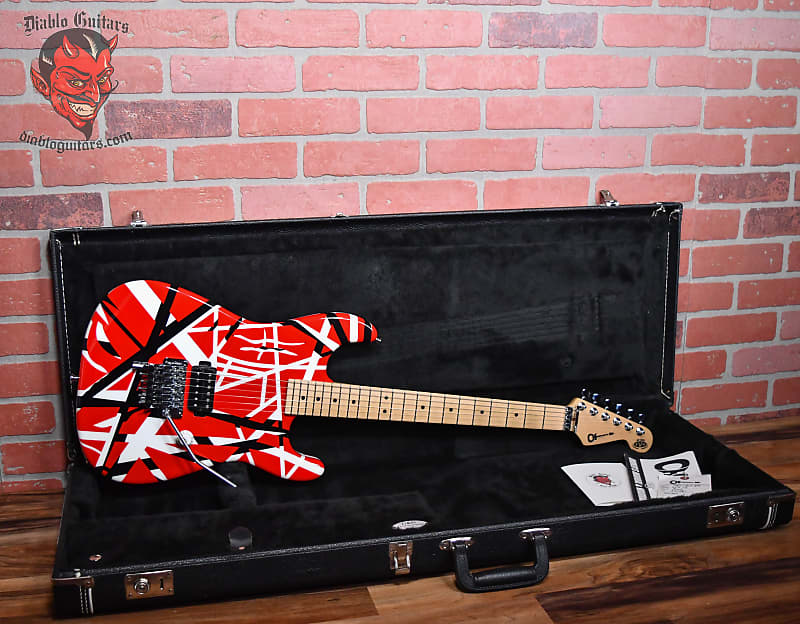 Charvel USA EVH Art Series Red / White / Black Stripes 2005 w/OHSC