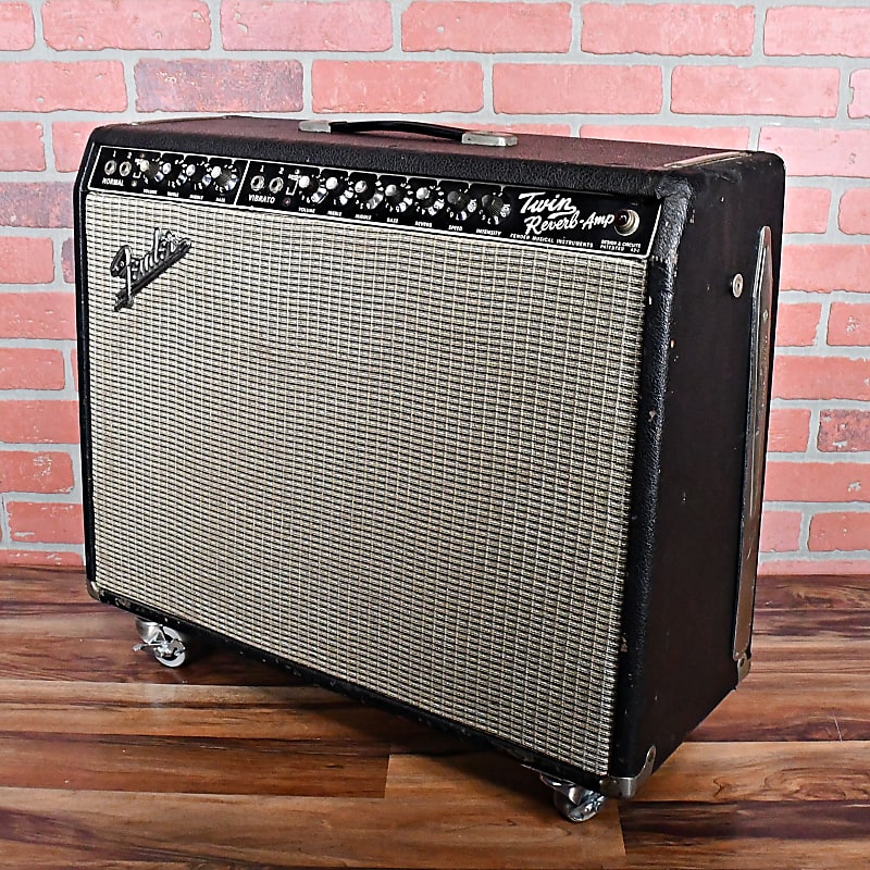 Fender Vintage 1967 Twin Reverb Blackpanel 2 x 12" 85 Watt Combo Amp Stock Iron and Speakers