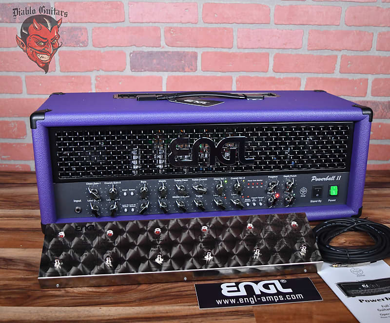 Engl Custom Shop Powerball II E645/2 4-Channel 100-Watt Guitar Amp Head Purple Bronco w/Z9 Pedal