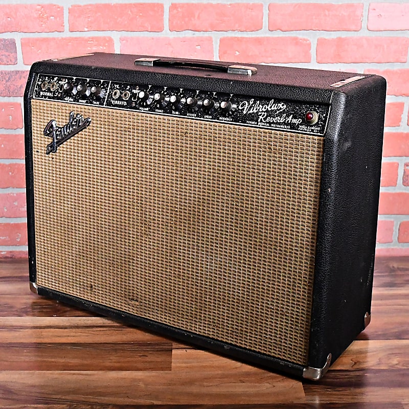 Fender Vintage 1966 Vibrolux Reverb Black Panel 2-Channel 35w 2 x 10" Combo includes Factory Cover