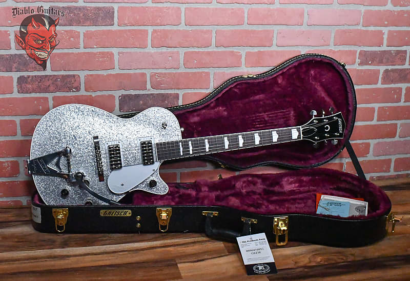 Gretsch G6129T-89 Vintage Select '89 Sparkle Jet with Bigsby Silver Sparkle 2023 w/OHSC