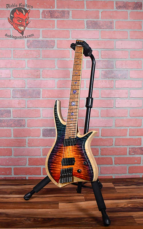 Vik Guitars Domineer H7FF 5A Quilt Maple Top Blood Moon Surf USA 2022 w/Gator Hardshell Case