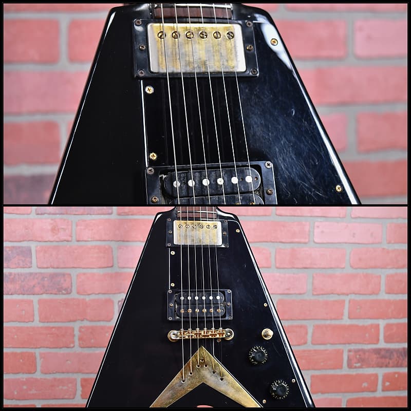 
                      
                        Gibson Heritage Series ‘58 Korina Flying V Ebony 1982 w/OHSC
                      
                    