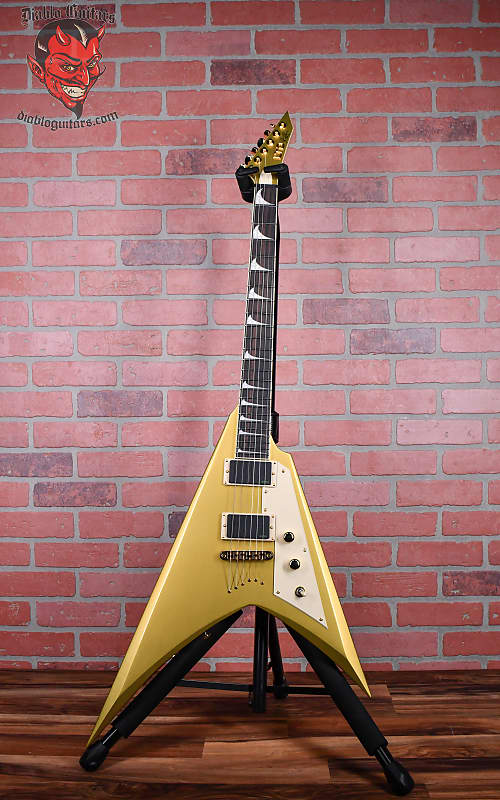 
                      
                        ESP LTD KH-V Kirk Hammett Signature Guitar Metallic Gold 2023 w/OHSC
                      
                    
