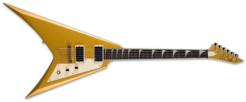 ESP LTD KH-V Kirk Hammett Signature Guitar Metallic Gold 2023 w