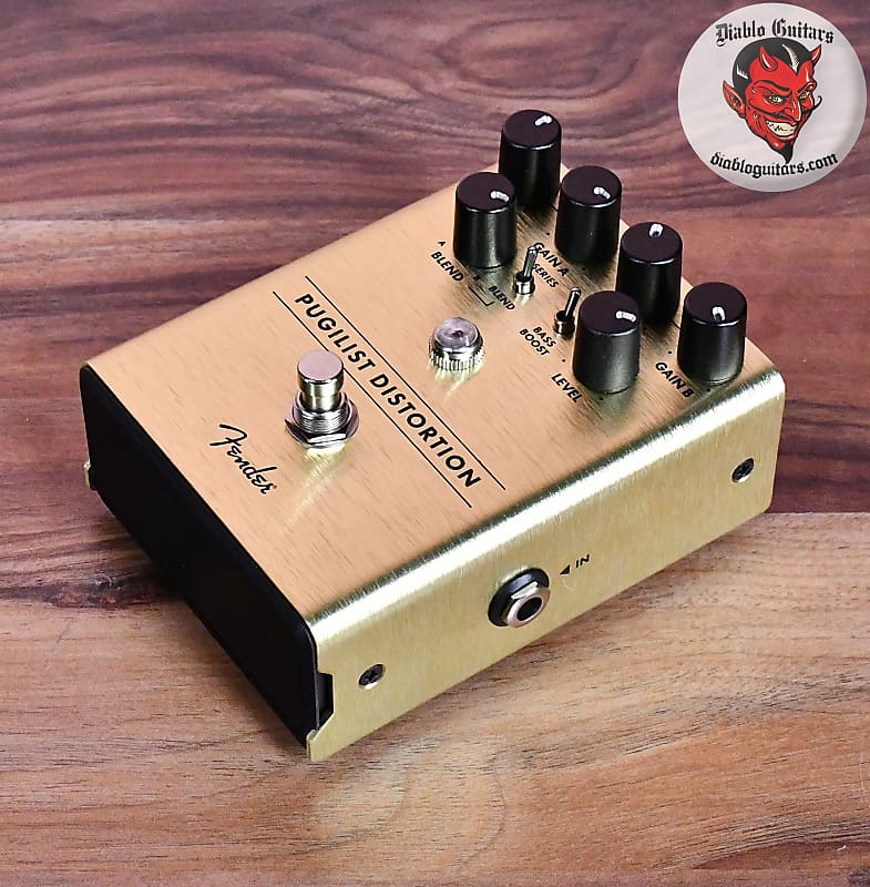 
                      
                        Fender Pugilist Distortion Pedal 2021 Metallic Gold Chassis
                      
                    