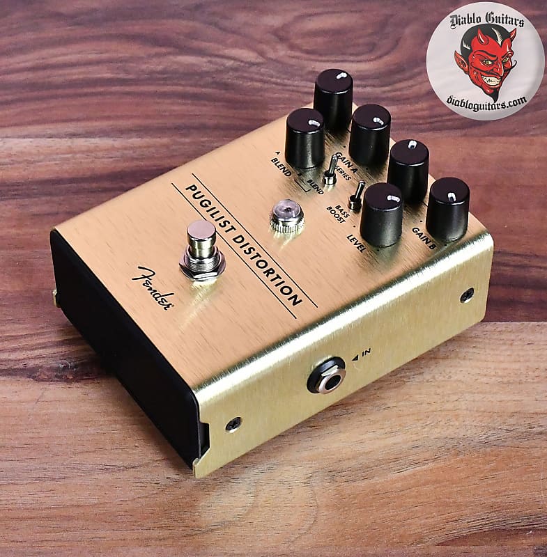 Fender Pugilist Distortion Pedal 2021 Metallic Gold Chassis