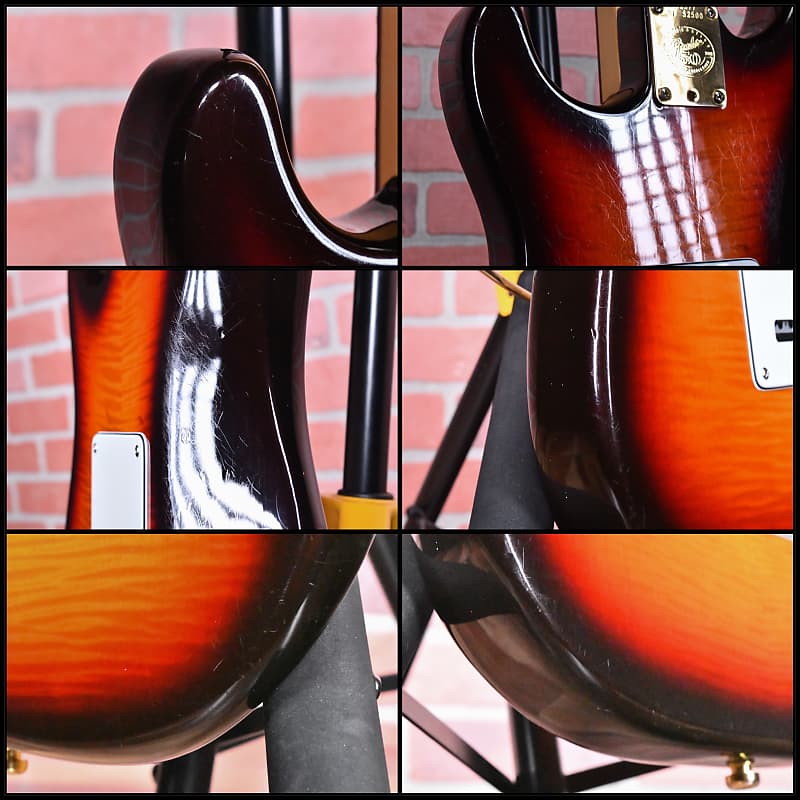 
                      
                        Fender 50th Anniversary Limited Edition American Standard Strat Flame Maple Top&Back Antique Burst #2377 1996 w/OHSC
                      
                    