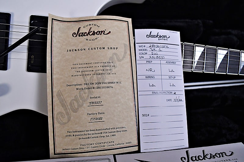 Jackson USA Select Series DK1 Dinky 2022 Snow White w HSC