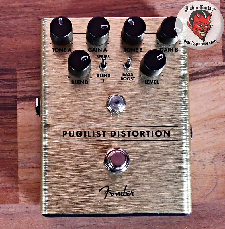 Fender Pugilist Distortion Pedal 2021 Metallic Gold Chassis